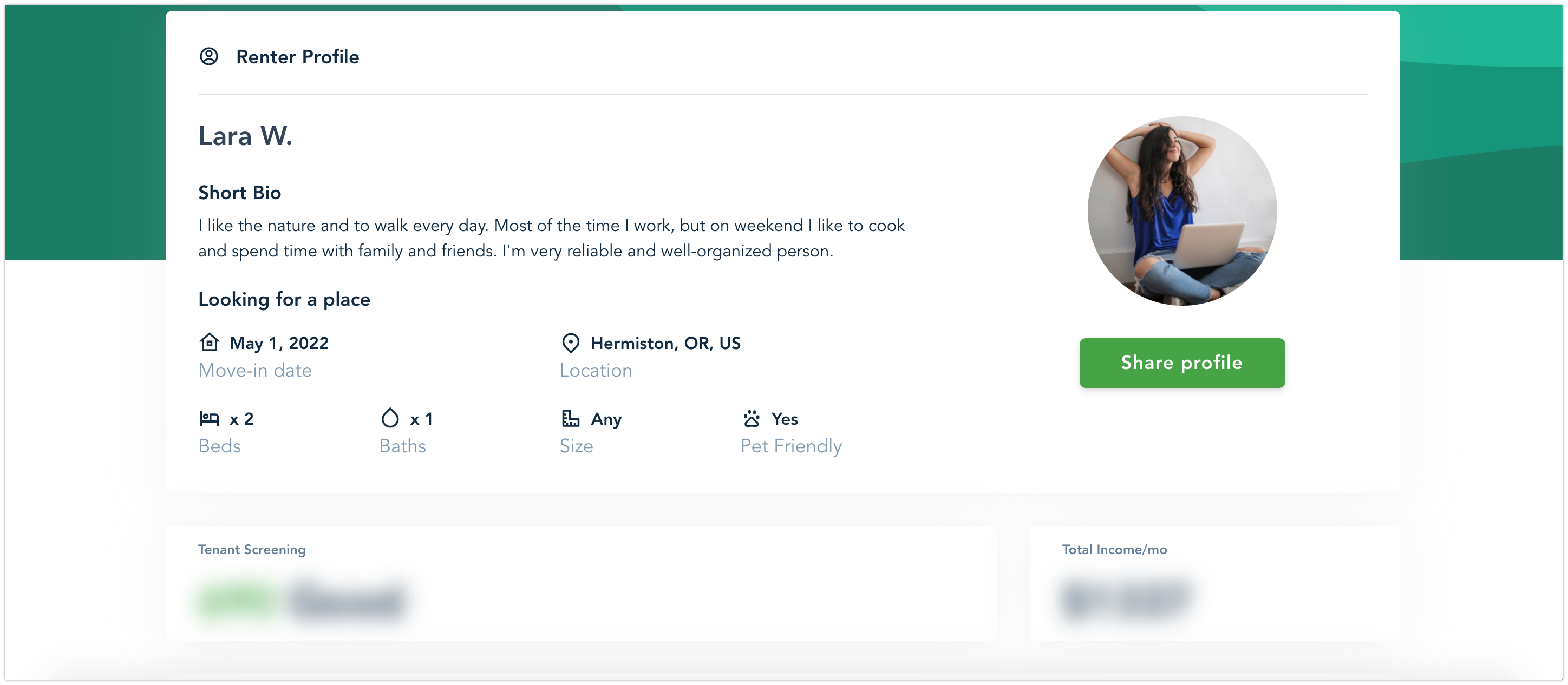 Public Renter Profile